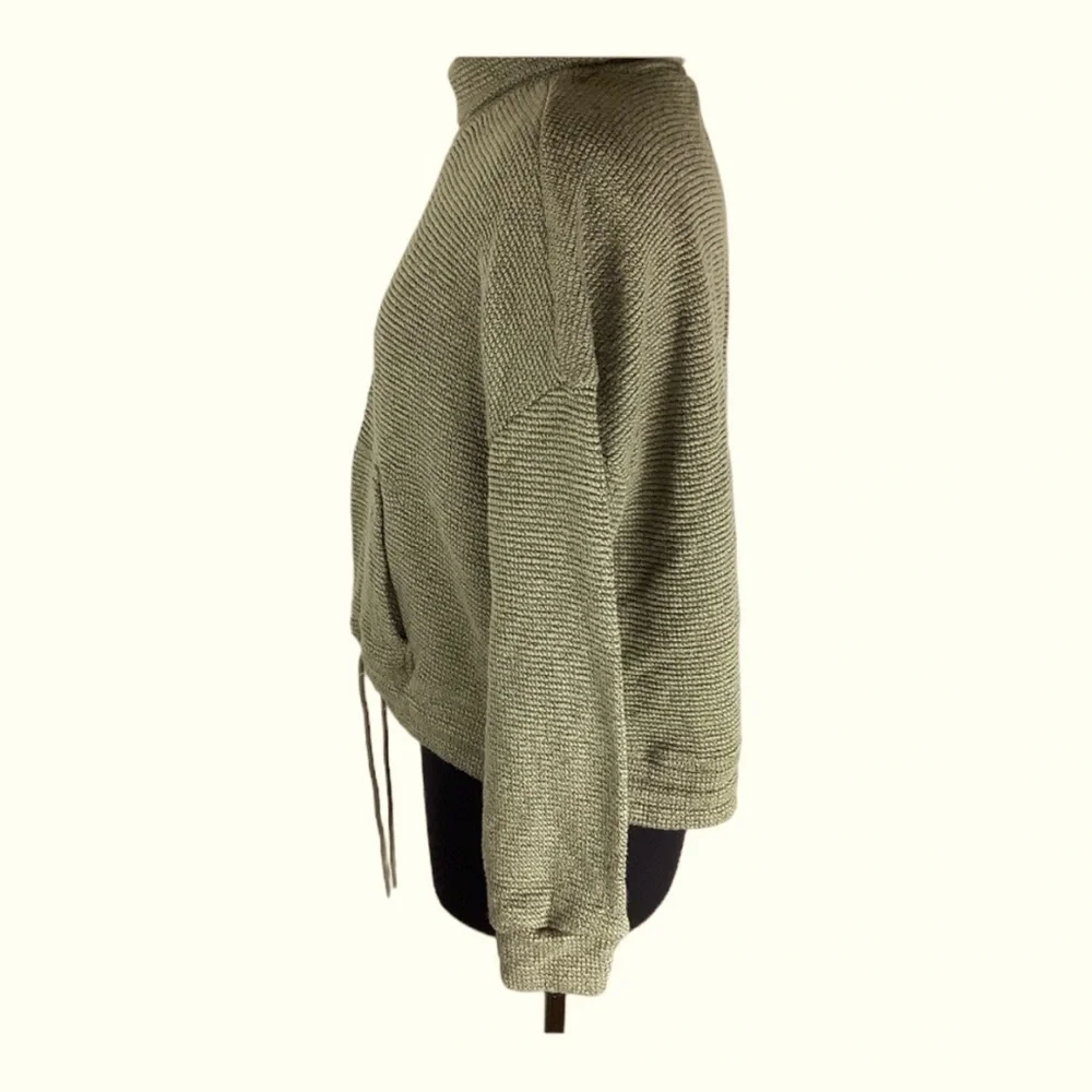 90 Degree by Reflex Olive Green Cowl Neck Sweater size L - Picture 3 of 12